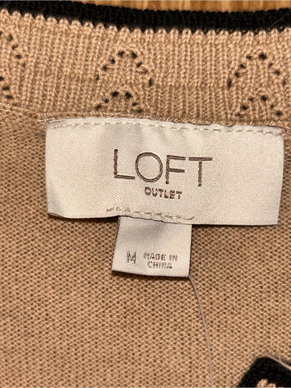 New, LOFT Outlet 100% Cotton Button Front Long Sleeve Cardigan Sweater - Picture 2 of 6